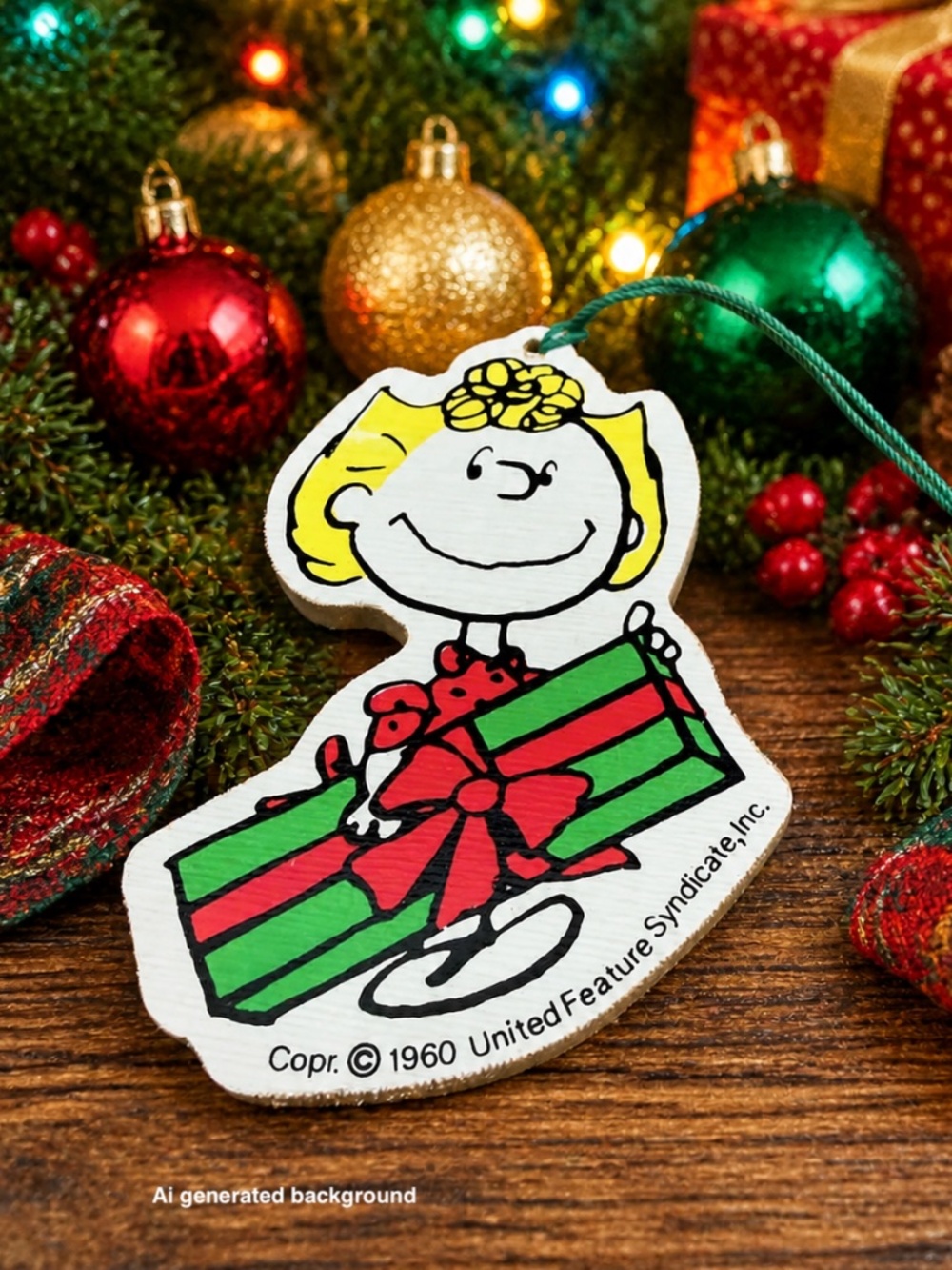 1960 UNITED FEATURE SYNDICATE, INC. Peanuts Sally Ornament